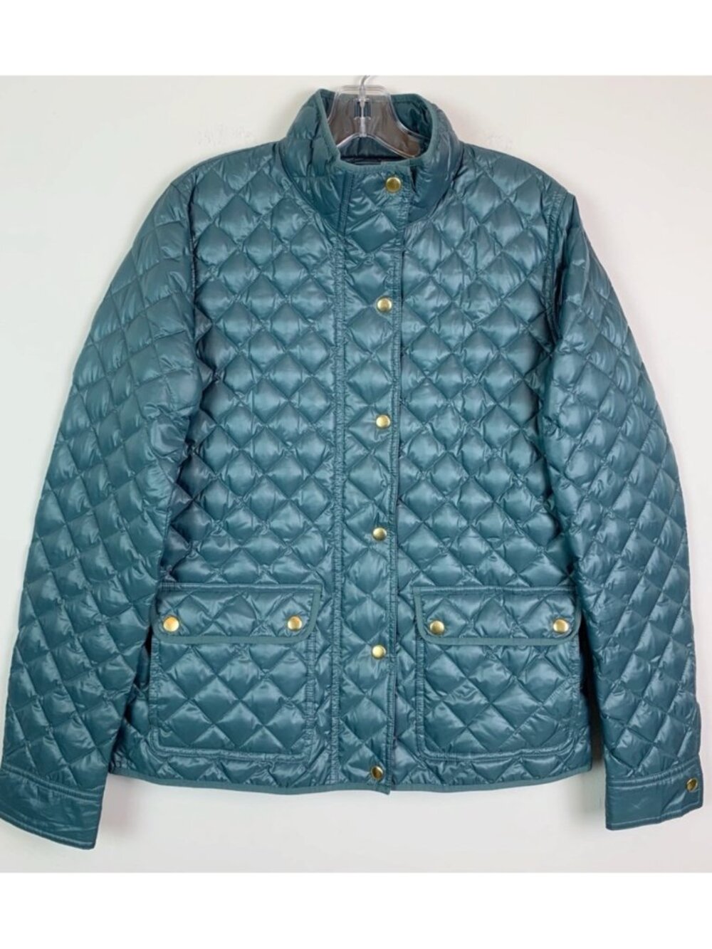 J. Crew Downtown Quilted Field Down-Filled Jacket Size Medium Tall